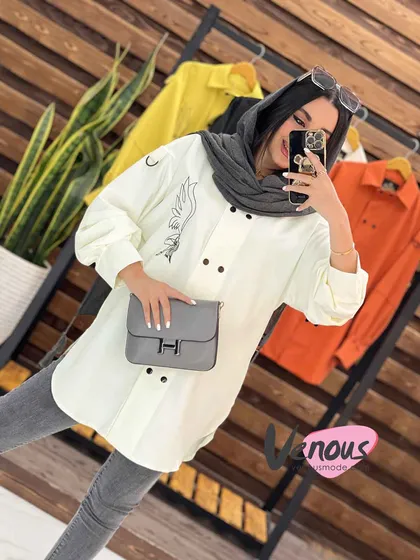 مانتو الیزه طرح دار