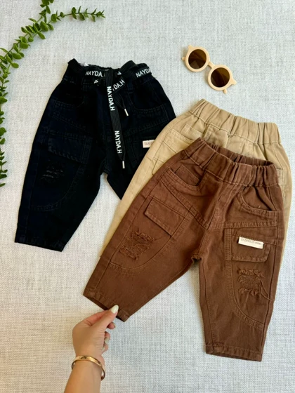 شلوار مام استایل زاپ‌دار