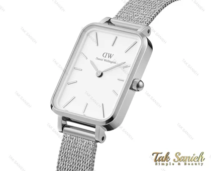 ساعت دنیل ولینگتون مستطیلی زنانه نقره ای سفید DW-3873-L