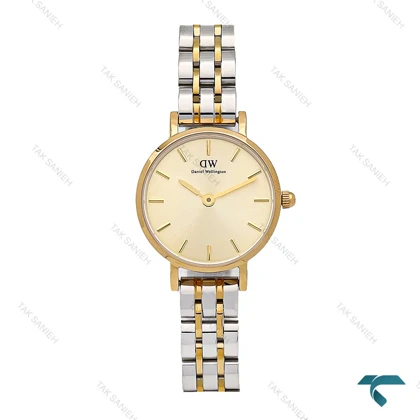 ساعت زنانه DW دورنگ طلایی صفحه طلایی مینی DW-5999-24-L