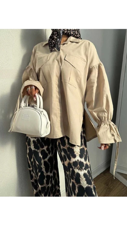 شومیز عروسکی مچ بندی زنانه 69003