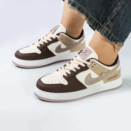 کفش و کتانی زنانه مدل نایک NIKE AIR رنگ کرم قهوه ای کد M1364