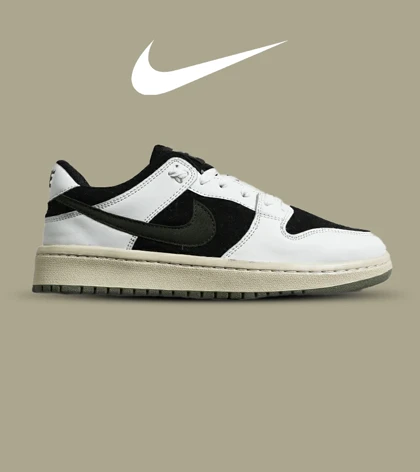 کفش کتانی مردانه و زنانه سفید مشکی نایک NIKE SB Dunk مدل 7065