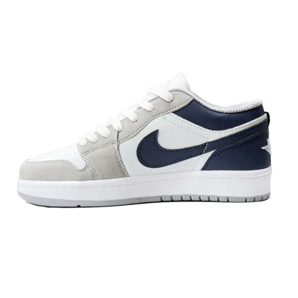 کتانی اسپرت مردانه مدل نایک جردن 1 Nike Jordan رنگ سفید سرمه‌ای کد 51451