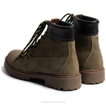بوت تی‌تی گازولین زیتونی نبوک - GAAZOLIN TT Boots Smooth Olive N