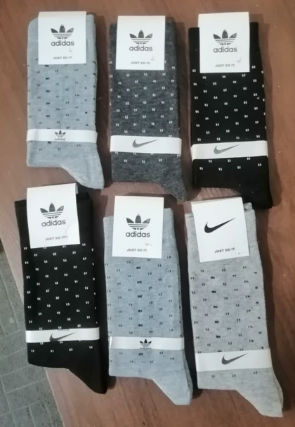 تولیدی جوراب ساق بلند مردانه 12 جفتی برند آدیداس