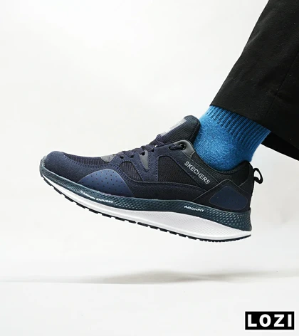 کفش کتانی طبی زنانه و مردانه سرمه ای SKECHERS archfit v02
