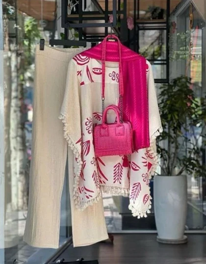 ست پانچ و شلوار پریشاه کد 3205