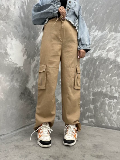 شلوار کارگو لینن