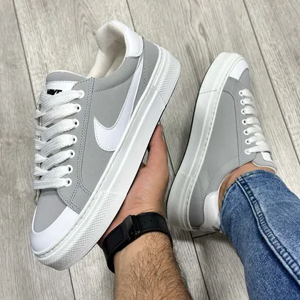 کفش کتانی اسپرت مردانه رنگ طوسی مدل نایک NIKE