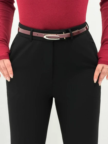 3410-شلوار بوت کات ترک مشکی