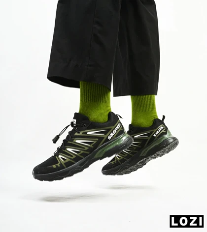 کفش کتانی مشکی سبز Salomon X ULTRA