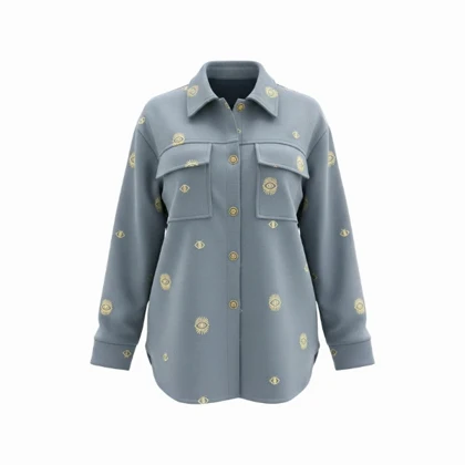 مانتو زنانه مدل جیر طرح چشم کد E1e