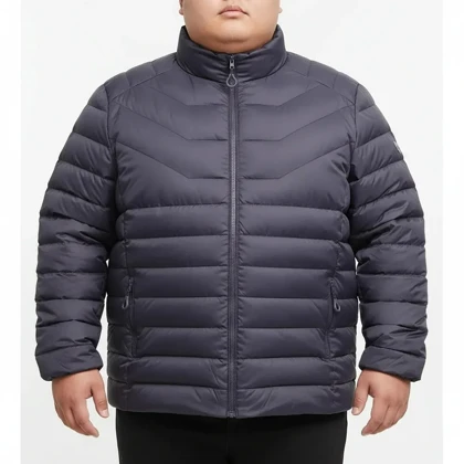 کاپشن پر سایز بزرگ مردانه، سرمه ای ضد آب و با کیفیت کد 2686