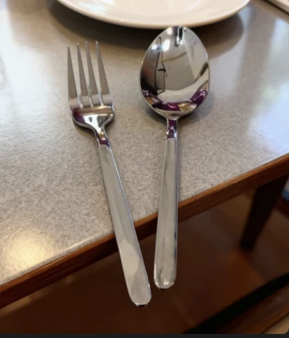 ست قاشق و چنگال استیل ساده یونیک (unique)