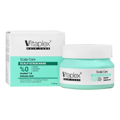 ماسک اسکراب ضدشوره ویتاپلکس مدل Scalp Care تنظیم کننده چربی 295 گرم