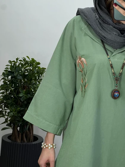 مانتو گلدوزی زنبق(ایراد دار)