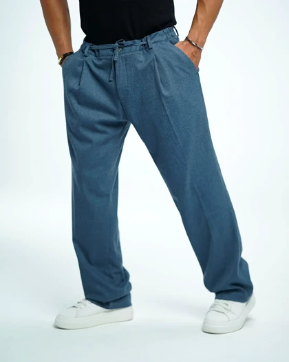 شلوار پارچه‌ای مردانه نیم بگ فیت پاییزه