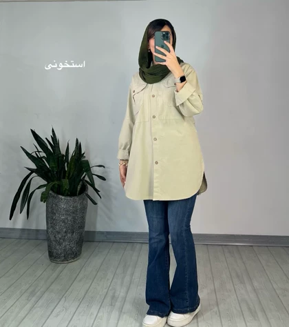 مانتو بلند لینن آلاله