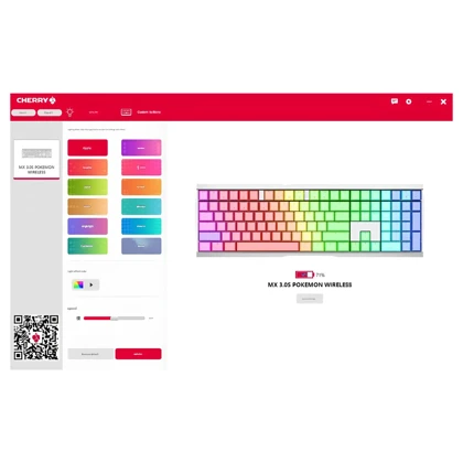 کیبورد مکانیکی گیمینگ بی سیم سه حالته شارژی پوکمون چری MX3.0S