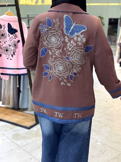 کت گلدوزی پروانه 3487