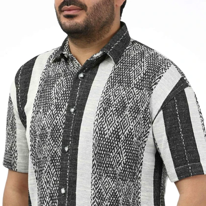 پیراهن آستین کوتاه بوکله مردانه مدل 61119127