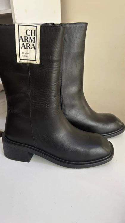 نیم بوت زنانه مشکی مدل Emma -- gb