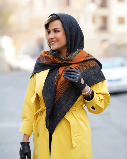 روسری وسط ساده نخی پاییزه