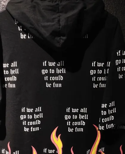 تیشرت کلاهدار آتشی fire