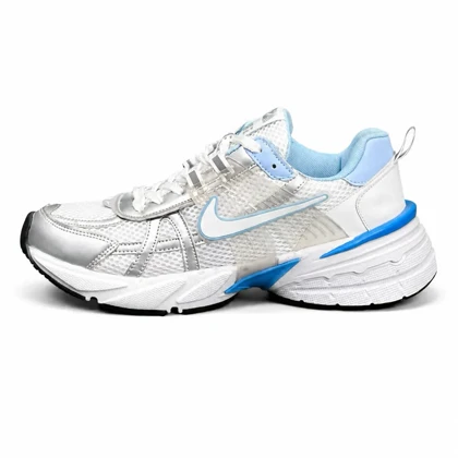 کفش کتانی مردانه نایکیv2k سفید نقره ای آبی Nike V2k