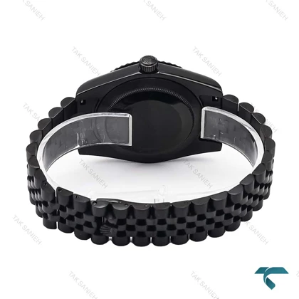 ساعت مردانه رولکس دیت جاست مشکی صفحه آبی Rolex-6618-L