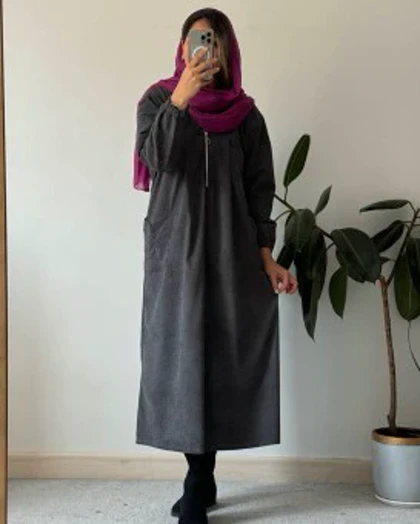 پیراهن مانتویی پاییزه تلما