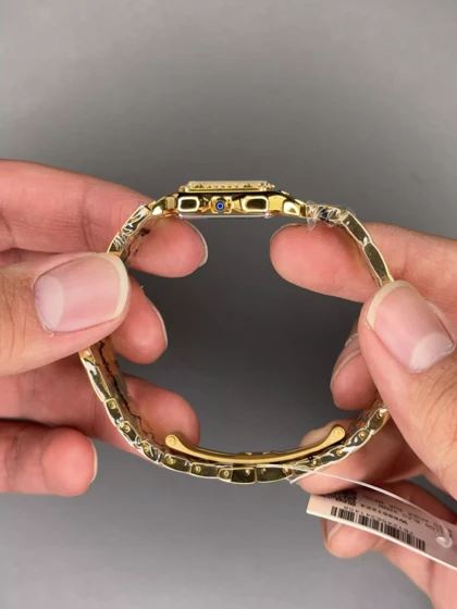 ساعت مچی کارتیه پنتر بند طلایی دورنگین Cartier Panthere