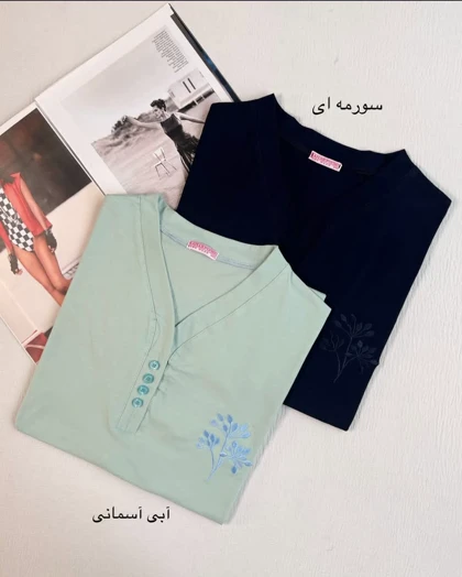 تیشرت سایز بزرگ بنفشه
