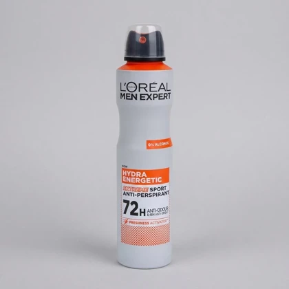 اسپری ضدتعریق مردانه لورآل مدل - loreal Hydra Energetic حجم 250 میلی لیتر