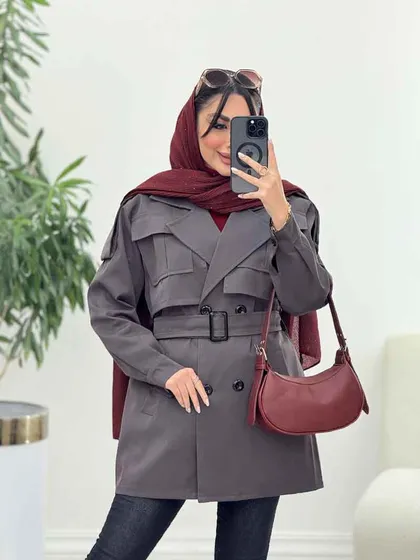 بارانی دو تکه جیب پیله