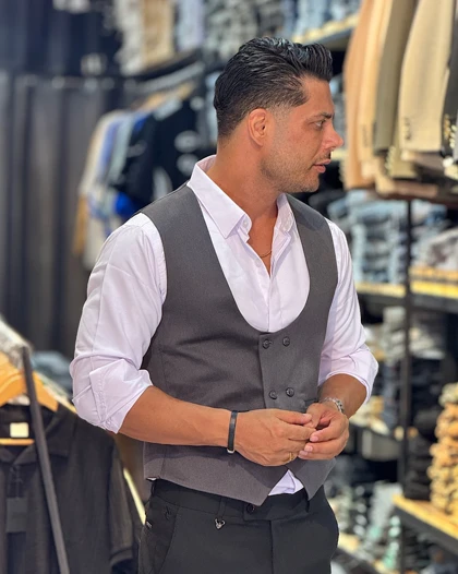 جلیقه طوسی تیره