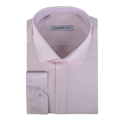 پیراهن مردانه رسمی دوشین صورتی پاستلی