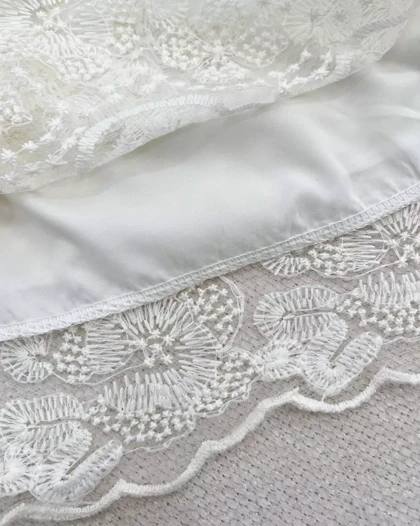 پیراهن تمام دانتل یقه منجوق دوزی کد 5557