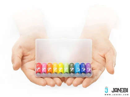 باتری نیم قلمی رنگین کمانی شیائومی Xiaomi Rainbow AAA Battery Pack Of 10