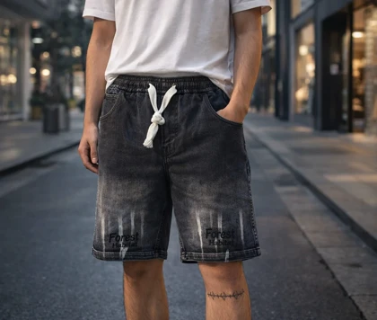 مسترکوالیتیشلوارک جین سنگشور مشکی پارچه جین گرم بالا اعلا