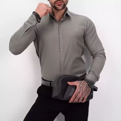 پیراهن مردانه پارچه شانلی ترک