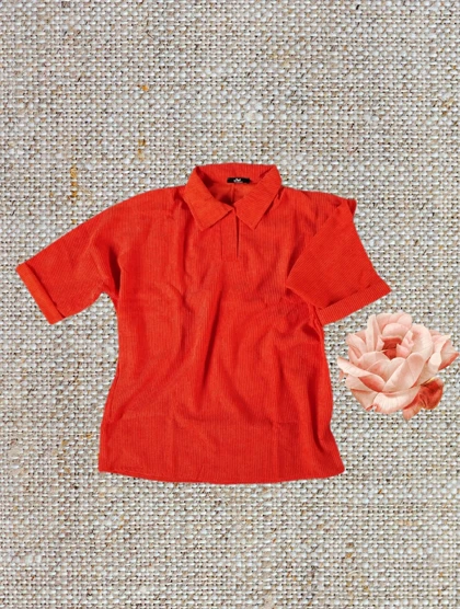 تونیک مخمل کبریتی زنانه کد 4030140