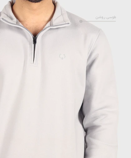 دورس نیم زیپ مردانه ساده 0653