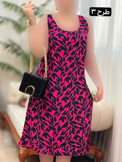 پیراهن نخی پشت بندی 3300