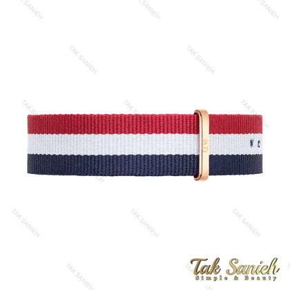 بند برزنتی ساعت دنیل ولینگتون مردانه مدل کمبریج رزگلد DW-Strap-4240-G