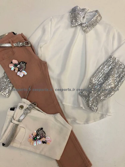 بلوزمجلسی سفید دخترانه