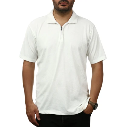 پولوشرت آستین کوتاه نیم زیپ مردانه کاکتوس مدل 251455