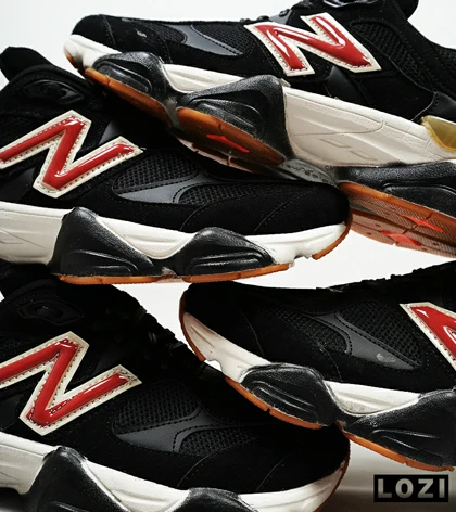 کفش کتانی مردانه و زنانه مشکی قرمز NEW BALANCE 9060