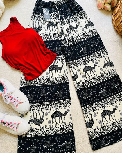 شلوار پلیسه طرح camel